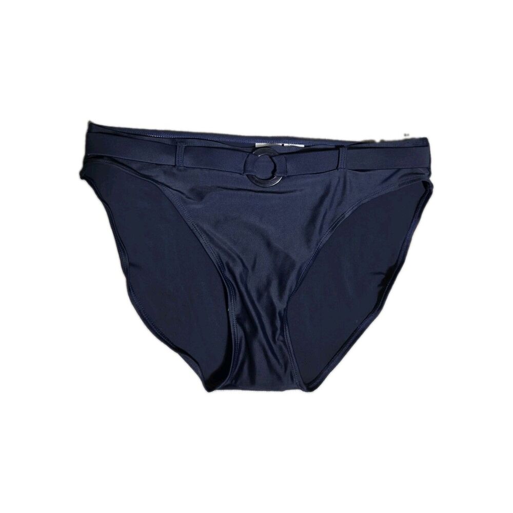 NWT VTG Sand N Sun Bikini Bottoms Navy Ring Accent Swim Bottom Women's Large